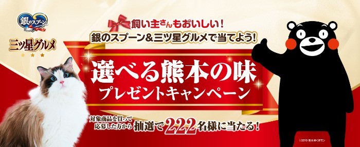 3種の選べる熊本グルメが当たる「銀のスプーン」購入キャンペーン☆