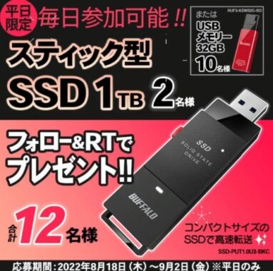 スティック型 外付けSSD 1TB / USBメモリー 32GB