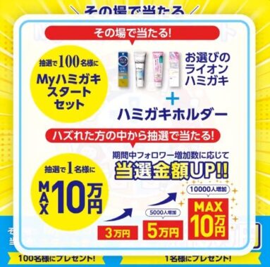 ルーレットに挑戦してお好きなMyハミガキがその場で当たる！Myハミガキルーレット