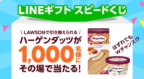 LINEギフトスピードくじ 1日目