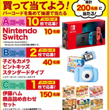 Nintendo Switchや伊藤ハム商品詰め合わせも当たる豪華ハガキ懸賞！｜懸賞主婦