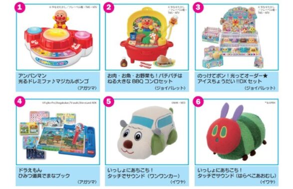 アンパンマン、ドラえもん、すみっコぐらし、プラレール などおもちゃ各種
