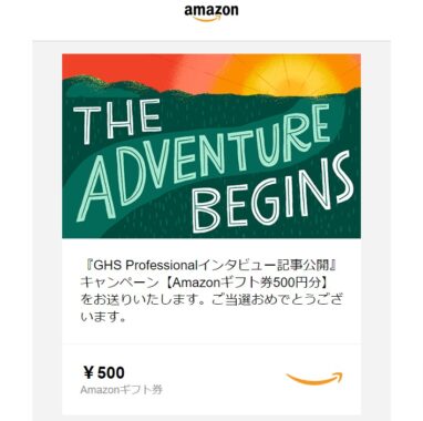 elementsのTwitter懸賞で「Amazonギフト券500円分」が当選