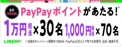 抽選で合計100名様に🎁✨ PayPayポイントがその場で