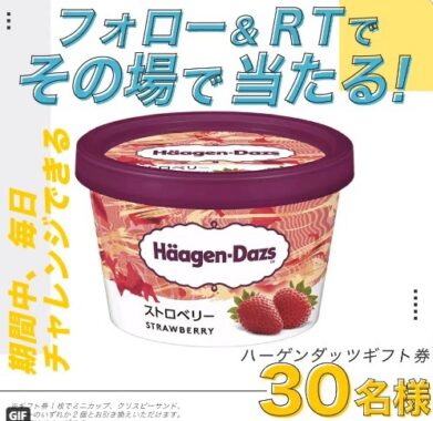 ハーゲンダッツギフト券が当たるフォロー＆RTキャンペーン