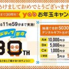 デジタルギフト最大1万円がその場で5,030名様に当たるお年玉懸賞☆