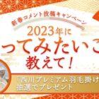 西川プレミアム 羽毛掛けふとんが当たる新春キャンペーン！