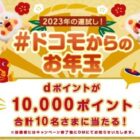 dポイント10,000ptが当たるドコモからのお年玉懸賞♪