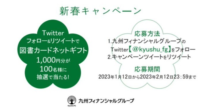 図書カードネットギフト1,000円分が100名様に当たる新春懸賞☆