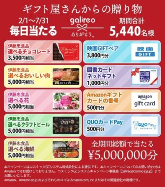 ギフト券やカタログギフトが当たるTwitter毎日応募キャンペーン！