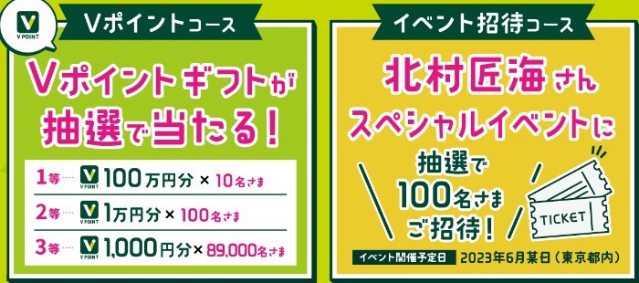 北村匠海のスペシャルイベント招待券やVポイントギフトが当たる豪華キャンペーン！