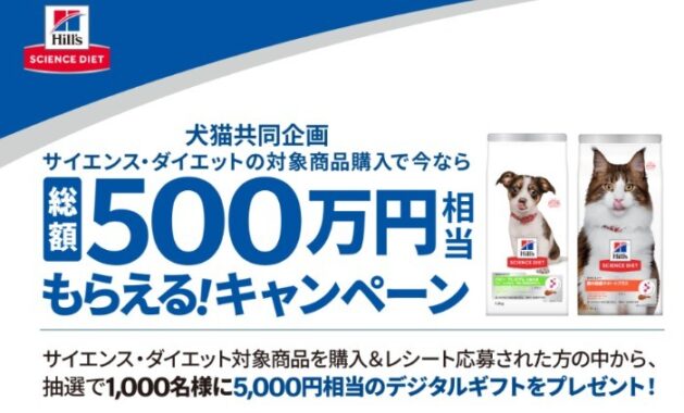 5,000円相当のデジタルギフトが当たる豪華レシートキャンペーン！