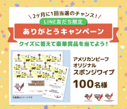 オリジナルスポンジワイプが当たるLINE友だち限定キャンペーン！