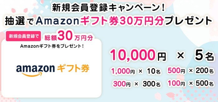 最大1万円分のAmazonギフト券が当たるママノワの新規会員登録キャンペーン！