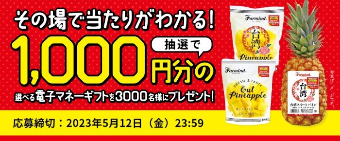 その場で抽選！電子マネーギフトが当たるファーマインドのクローズド懸賞！