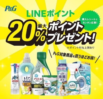 全プレ！LINEポイント最大20%ポイントもらえるレシートキャンペーン！