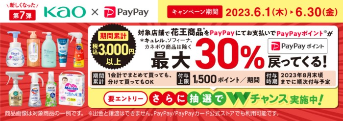 最大30％PayPayポイントが戻ってくるクローズドキャンペーン！