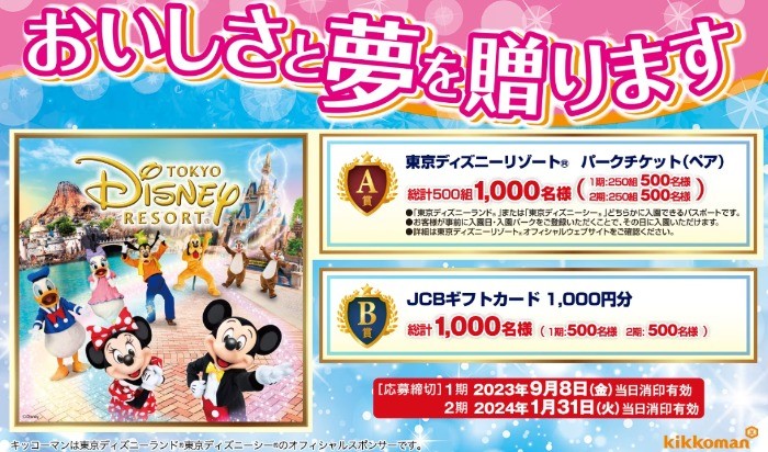 ディズニーチーケットやギフト券が当たる豪華大量当選ハガキ懸賞！
