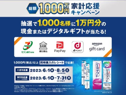 1万円分の現金 または デジタルギフトが当たる豪華クローズド懸賞！