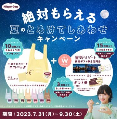 星野リゾート宿泊券やハーゲンダッツギフト券が当たるクローズド