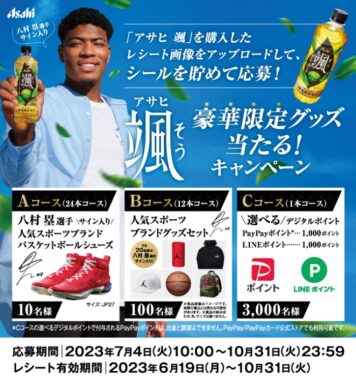 アサヒ颯キャンペーン当選品　人気スポーツブランドグッズセットバスケットボール