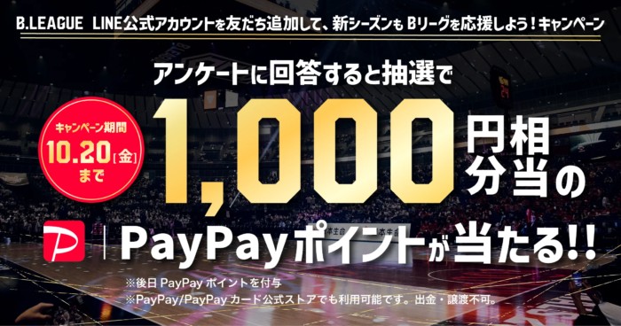 2,000名様にPayPayポイントが当たる大量当選LINE懸賞！