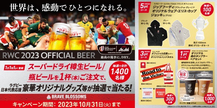ラグビー日本代表のオリジナルグッズが当たるクローズドキャンペーン！