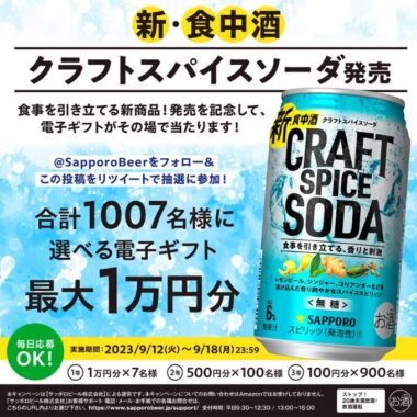 最大1万円分の電子ギフトが毎日その場で当たるキャンペーン！