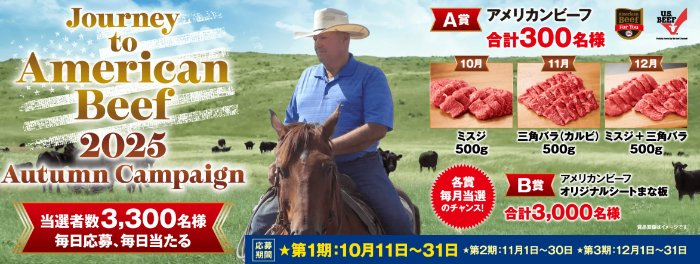 アメリカンビーフやまな板シートがその場で当たる大量当選キャンペーン