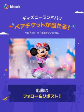 ディズニーランドパリのペアチケットが当たる豪華X懸賞！