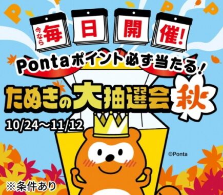 Pontaポイント 最大3,000ポイント