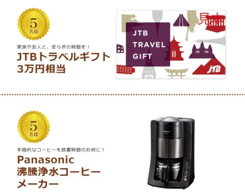 旅行券やコーヒーメーカーなども当たる豪華クローズドキャンペーン！