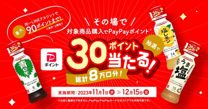 その場でPayPayポイントが当たる、理研のレシートキャンペーン！