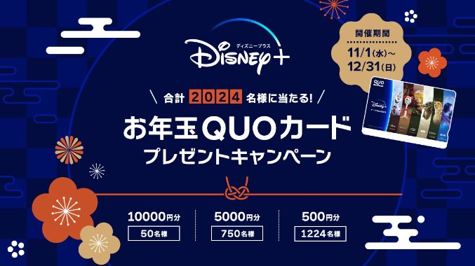 合計2,024名様にお年玉QUOカードが当たるプレゼントキャンペーン！