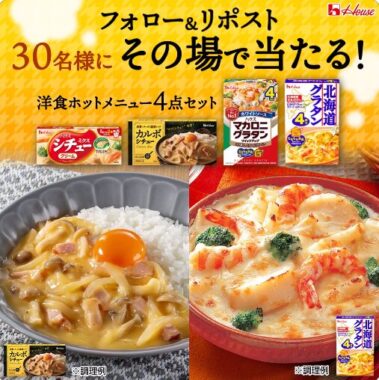 洋風ホットメニューの詰め合わせがその場で当たるキャンペーン！