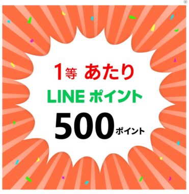 ワコールのLINE懸賞で「LINEポイント500ポイント」が当選