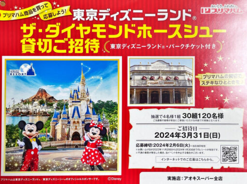 【アオキスーパー×プリマハム】東京ディズニーランド ザ・ダイヤモンドホースシュー貸切ご招待