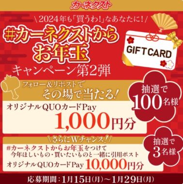 QUOカードPayがその場で当たるお年玉キャンペーン！