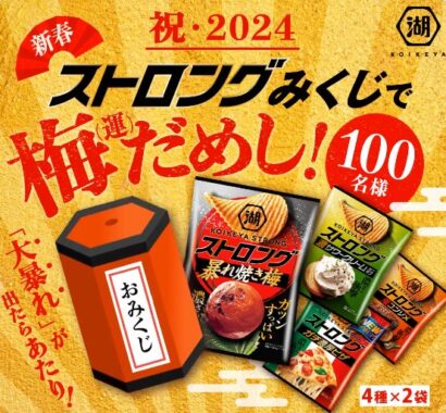 湖池屋ストロング ポテトの詰め合わせが当たるキャンペーン！