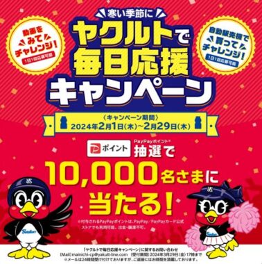 合計10,000名様にPayPayポイントがその場で当たる大量当選懸賞！