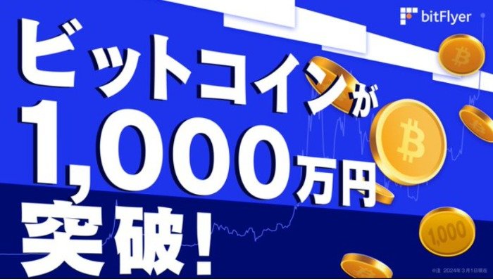 現金100万円が当たる、ビットコイン1,000万円突破キャンペーン