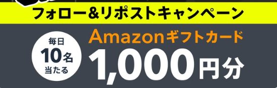 Amazonギフトカード1,000円分が当たる毎日応募キャンペーン
