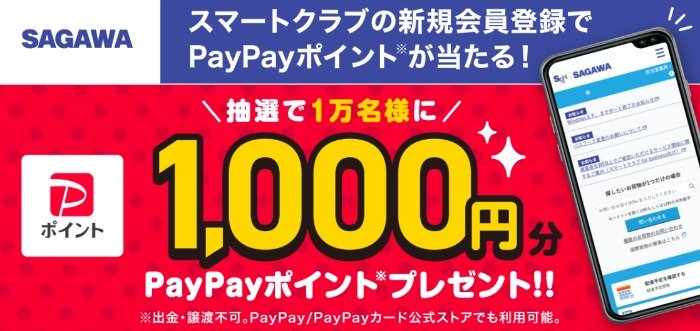 1万名様にPayPayポイントが当たる大量当選キャンペーン