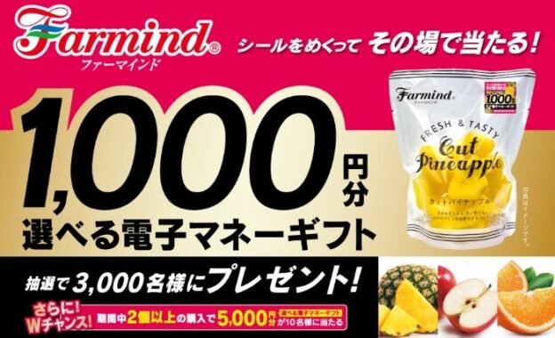 最大5,000円分の電子マネーがその場で当たるクローズドキャンペーン