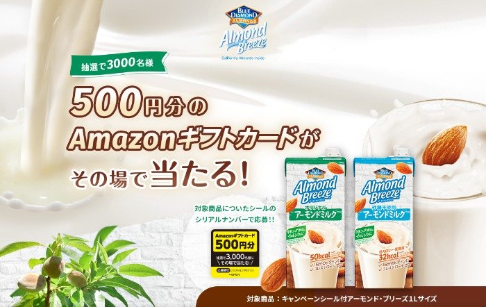 その場で3,000名様にAmazonギフトカードが当たるクローズドキャンペーン