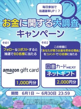 Amazonギフトがその場で当たるフォローリポストキャンペーン