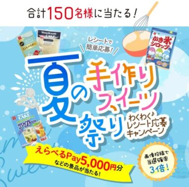 Wチャンスもアリ！5,000円分のえらべるPayが当たる豪華レシートキャンペーン