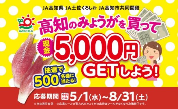 現金 5,000円が500名様に当たる豪華クローズドキャンペーン