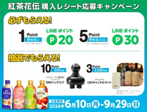 全プレもアリ！ほどけるグッズが当たる、紅茶花伝購入キャンペーン