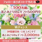 花とみどりのeギフト 500円分